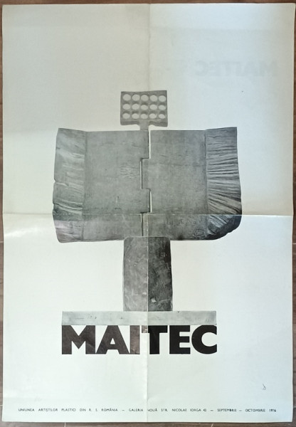 MAITEC , AFISUL EXPOZITIEI DE SCULPTURA , SEPTEMBRIE - OCTOMBRIE , 1976