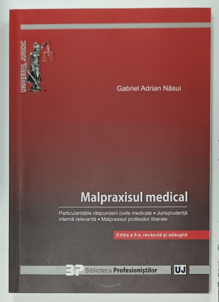 MALPRAXISUL MEDICAL de GABRIEL ADRIAN NASUI , 2016 , SUBLINIATA *