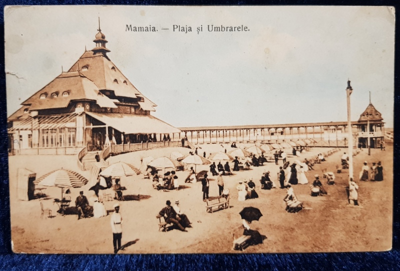 Mamaia. Plaja si Umbrarele - CP Ilustrata