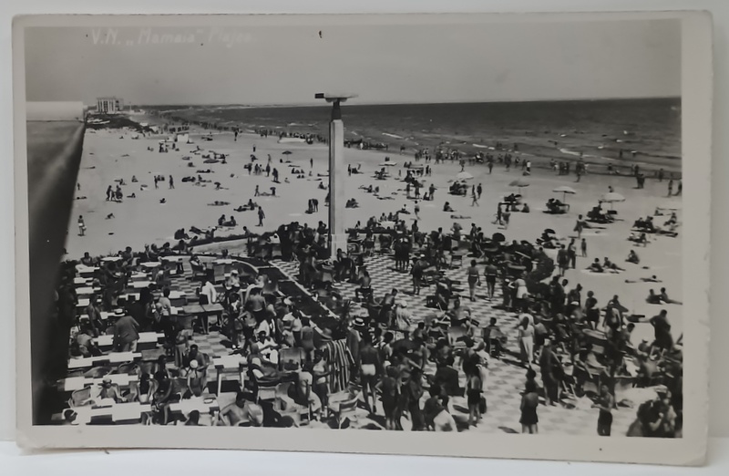 MAMAIA , TERASA CU OBELISC SI PLAJA , VEDERE INSPRE MARE , PERIOADA INTERBELICA
