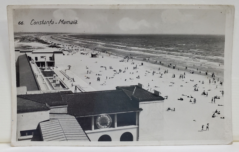 MAMAIA , VEDERE DE PE PLAJA , FOTOGRAFIE TIP CARTE POSTALA , INTERBELICA