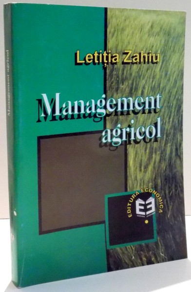 MANAGEMENT AGRICOL de LITITIA ZAHIU , 1999