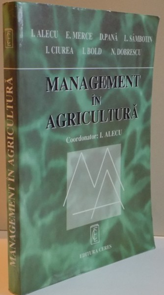 MANAGEMENT IN AGRICULTURA de I. ALECU...N. DOBRESCU , 1997