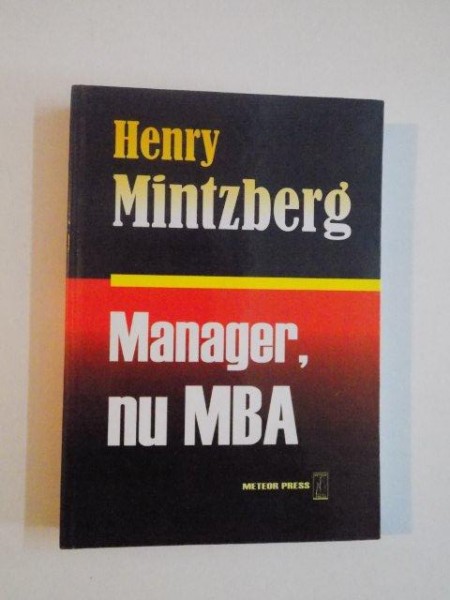 MANAGER , NU MBA de HENRY MINTZBERG , 2006