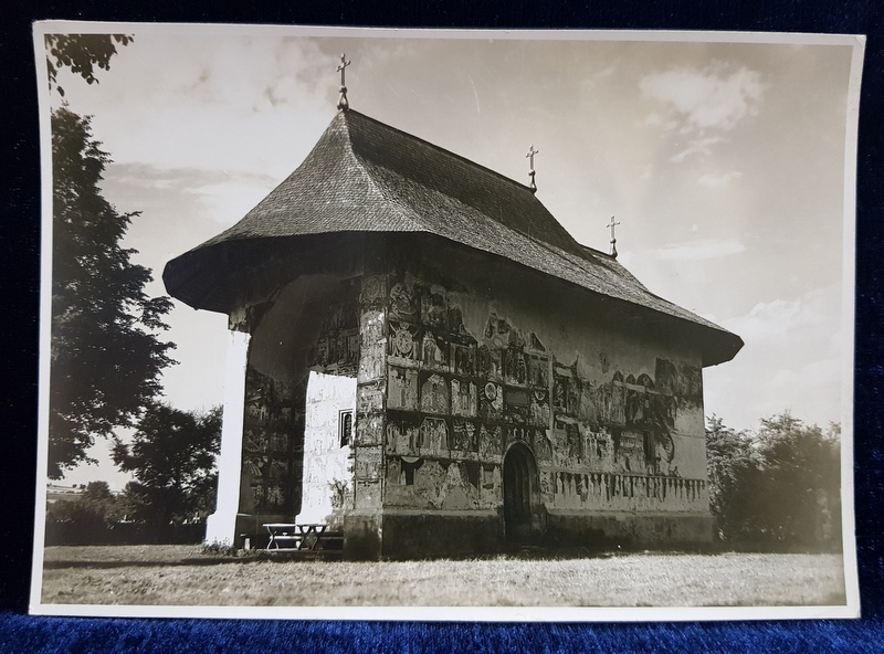 MANASTIREA ARBORE , FOTOGRAFIE MONOCROMA, PE HARTIE LUCIOASA , PERIOADA INTERBELICA