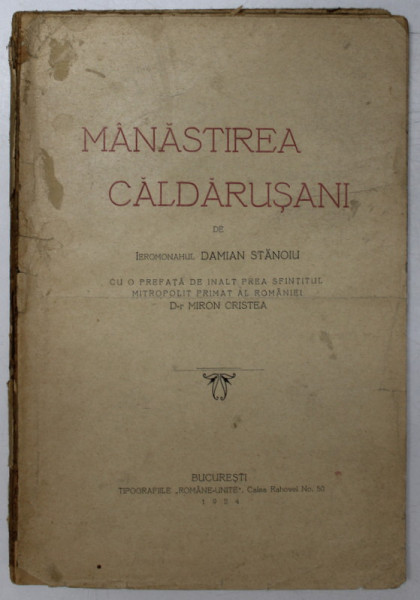 MANASTIREA CALDARUSANI de DAMIAN STANOIU (1924)
