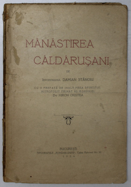 MANASTIREA CALDARUSANI de DAMIAN STANOIU (1924)