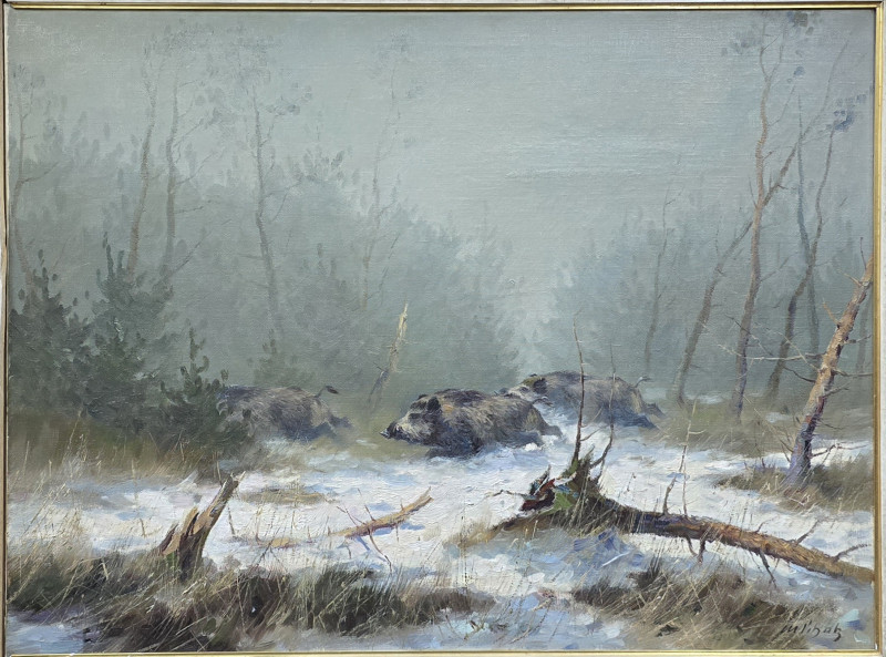 Manfred Schatz (1925-2004) - Vanatoare de mistreti