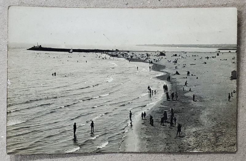 MANGALIA , PLAJA , CARTE POSTALA ILUSTRATA , 1928