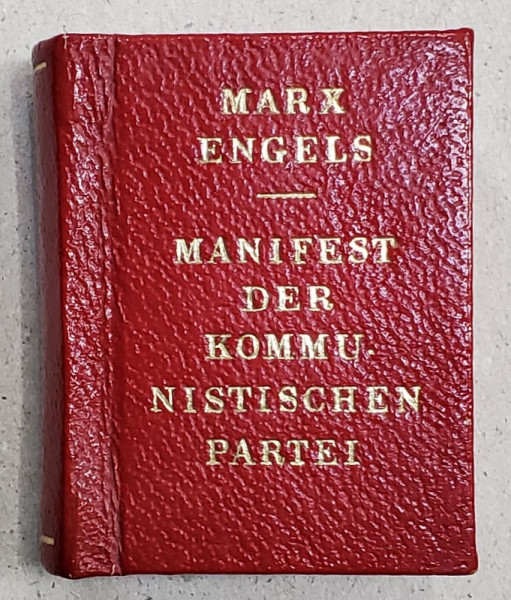 MANIFEST DER KOMMUNISTISCHEN PARTEI von MARX und ENGELS , TEXT IN LIMBA GERMANA , 1968 , CARTE LILIPUT *