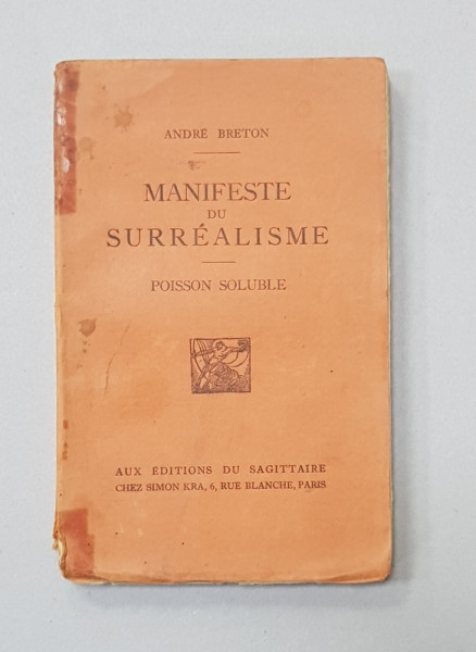 MANIFESTE DU SURREALISME par ANDRE BRETON - PARIS, 1924
