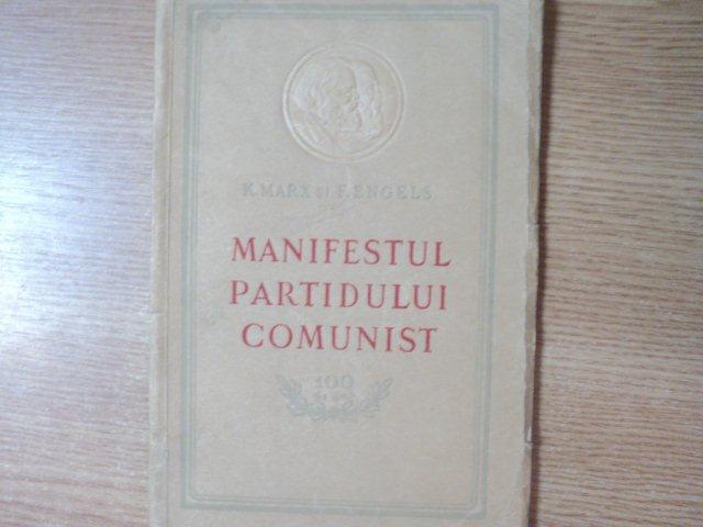 MANIFESTUL PARTIDULUI COMUNIST de K. MARX , F. ENGELS