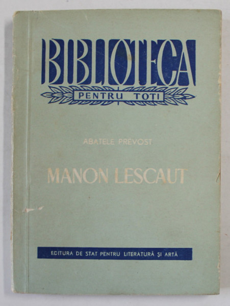 MANON LESCAUT de ABAELE PREVOST , 1956