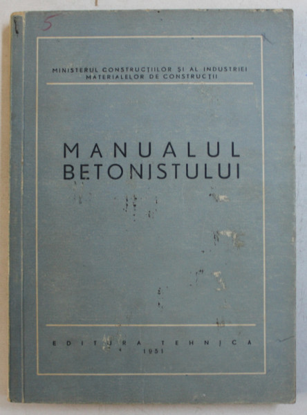 MANUALUL BETONISTULUI , 1951