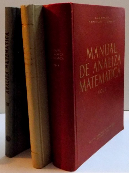 MANUAL DE ANALIZA MATEMATICA , VOL I - III , 1963