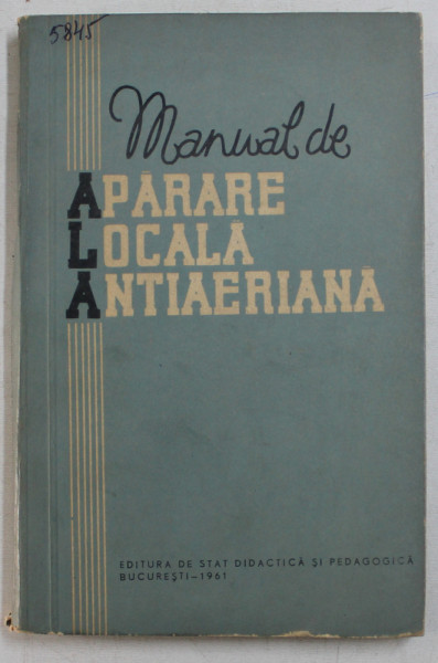 MANUAL DE APARARE LOCALA ANTIAERIANA , 1961