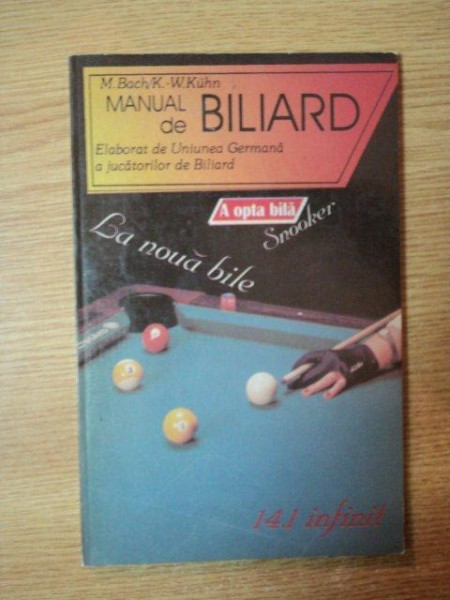 MANUAL DE BILIARD de M. BACH , K. W. KUHN , 1999