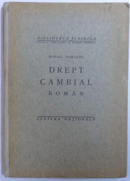 Manual de drept cambial roman 1923