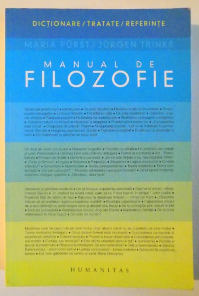 MANUAL DE FILOZOFIE de MARIA FURST , JURGEN TRINKS , 2006
