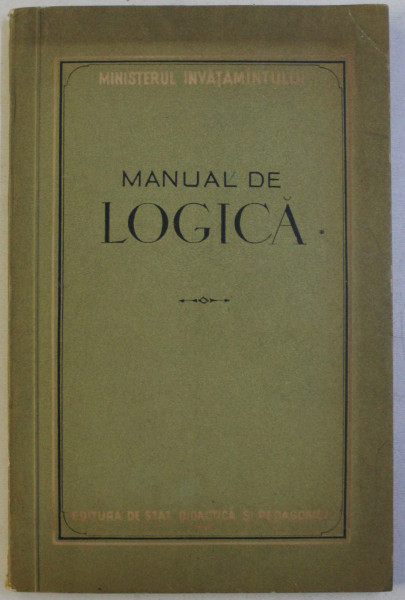 MANUAL DE LOGICA , 1956