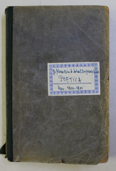 MANUAL DE POETICA ED. a - II - a ALCATUITA CONFORM PROGRAMULUI DIN 1899 de GH. ADAMESCU , MIHAIL DRAGOMIRESCU , 1901