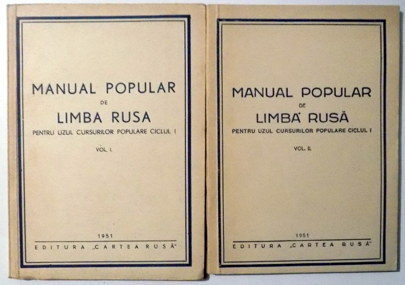 MANUAL POPULAR DE LIMBA RUSA , VOLI-II , 1951