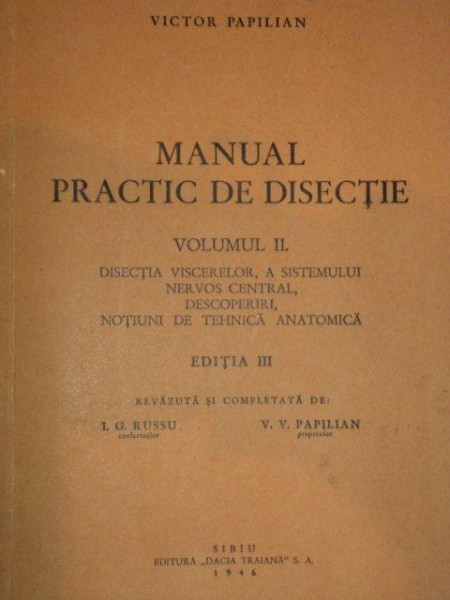 MANUAL PRACTIC DE DISECTIE,VOL.2-VICTOR PAPLILIAN