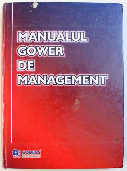 MANUALUL GOWER DE MANAGEMENT, 2001
