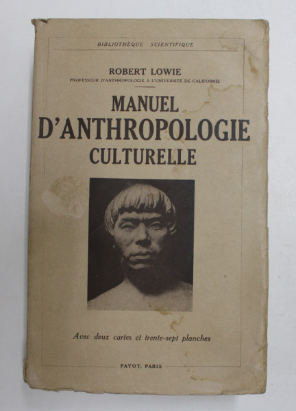 MANUEL D 'ANTHROPOLGIE CULTURELLE par ROBERT LOWIE , 1936