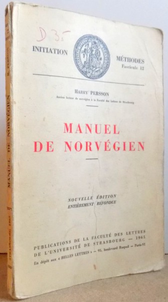 MANUEL DE NORVEGIEN par HARRY PERSSON , 1965
