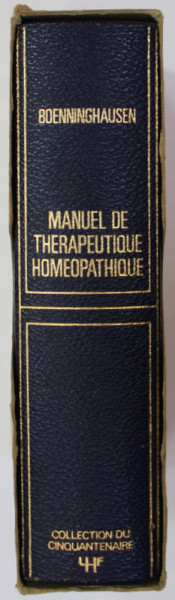 MANUEL DE THERAPEUTIQUE HOMOEOPATHIQUE par LE DOCTEUR C. DE BOENNINGHAUSEN , 1976