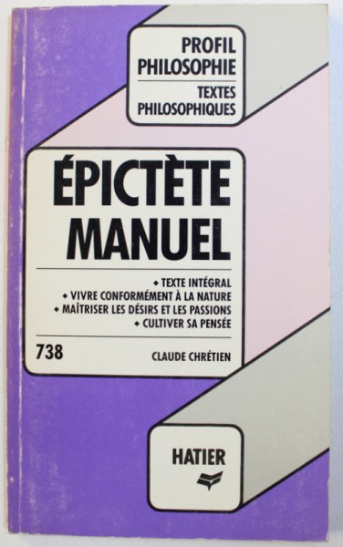 MANUEL par EPICTETE , 1988