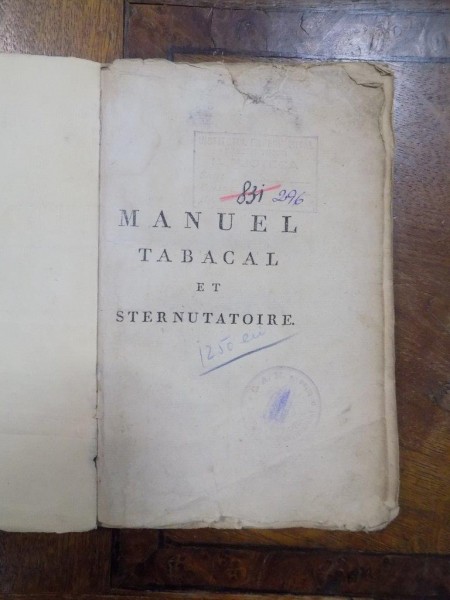 MANUEL TABACAL ET STERNUTATORIE DES PLANTES, par J.P. BUCHOZ, PARIS 1800