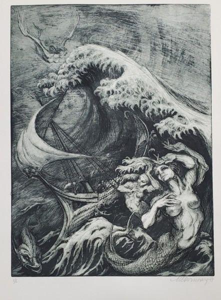 Marcel Chirnoaga (1930-2008) - Omagiul lui Hokusai