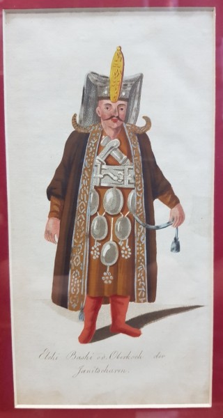 Mare conducator de ieniceri, Gravura colorata, inceput de secol 19