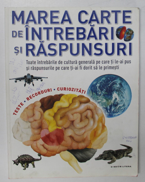 MAREA CARTE DE INTREBARI SI RASPUNSURI de ANTONELLA MEIANI, ILUSTRATII de SILVIA COLOMBO, DAVIDE BONADONNA , 2016