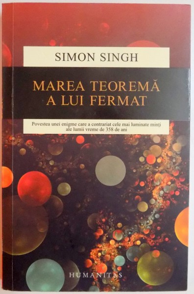 MAREA TEOREMA A LUI FERMAT de SIMION SINGH , 2015