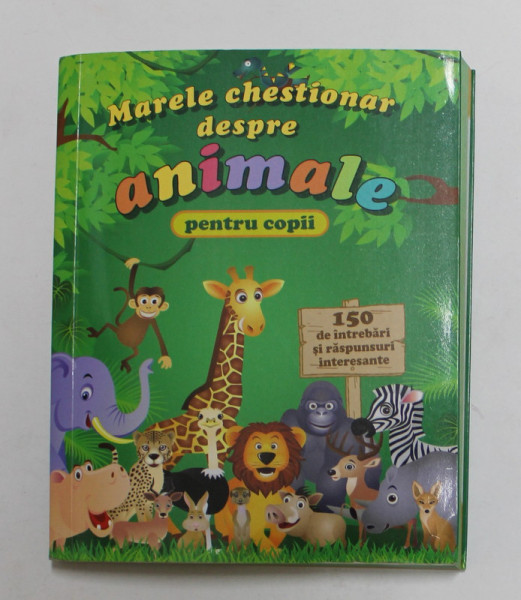 MARELE CHESTIONAR DESPRE ANIMALE , PENTRU COPII , ANII '2000 , PREZINTA HALOURI DE APA *