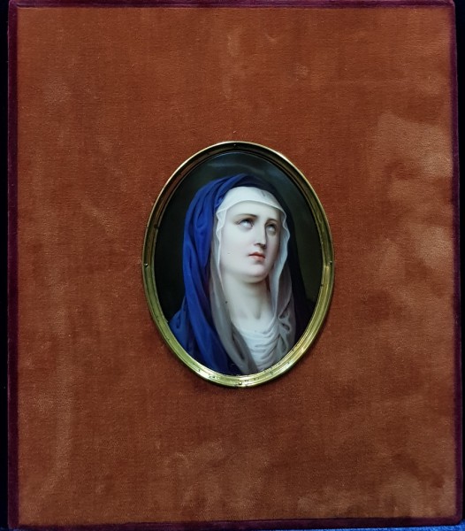 MARIA MAGDALENA - PORTELAN PICTAT,SECOLUL AL XIX LEA.