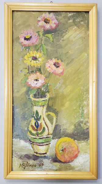 Maria Proca Jinga (1928- 2015) - Natura statica cu flori si fruct
