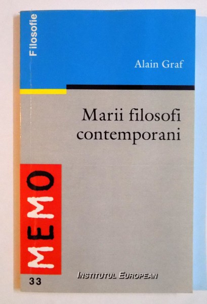 MARII FILOSOFI CONTEMPORANI de ALAIN GRAF , 2001