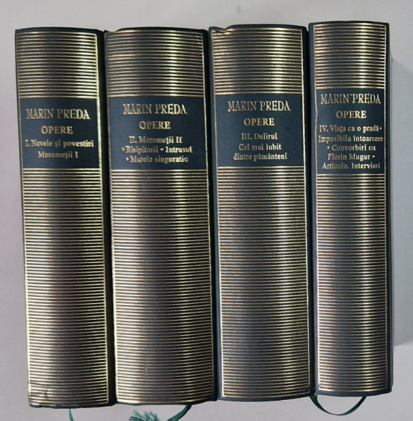 MARIN PREDA , OPERA INTEGRALA  , VOLUMELE I - IV , 2023 *EDITIE DE LUX PE HARTIE DE BIBLIE