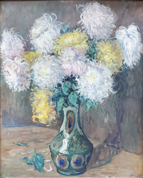 Marius Bunescu (1881-1971) - Vas cu crizanteme