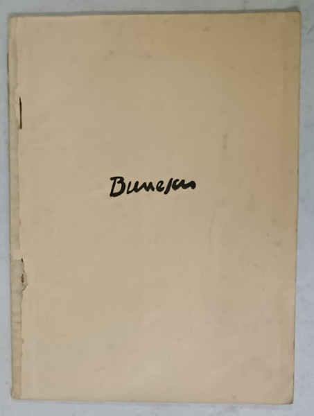 MARIUS BUNESCU , EXPOZITIA RETROSPECTIVA , LA 75 DE ANI DE LA NASTERE , CATALOG , 1956