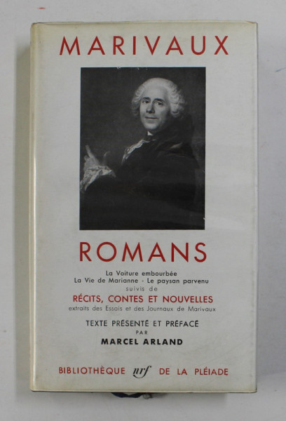 MARIVAUX - ROMANS  , BIBLIOTHEQUE DE LA PLEIDAE , 1957 , EDITIE DE LUX PE HARTIE DE BIBLIE , LEGATURA PIELE