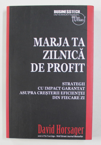 MARJA TA ZILNICA DE PROFIT - STRATEGII CU IMPACT GARANTAT ASUPRA CRESTERII EFICIENTEI DIN FIECARE ZI de DAVID HORSAGER , 2018