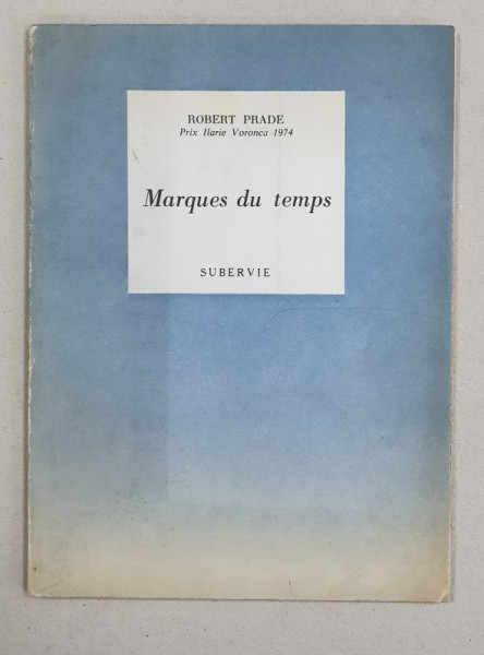 Marques du temps de Robert Prade - Rodez, 1975*Dedicatie