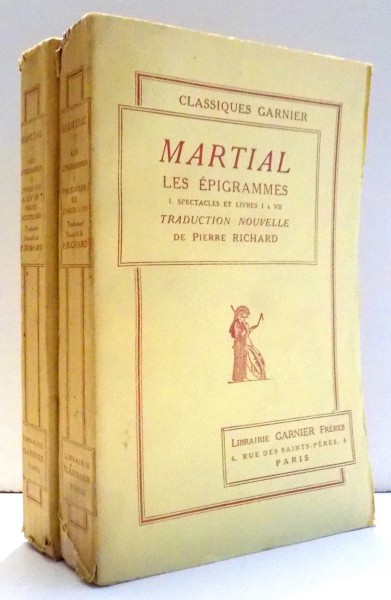 MARTIAL, LES EPIGRAMMES, VOL. I-II par PIERRE RICHARD