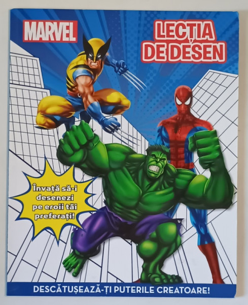 MARVEL , LECTIA DE DESEN , INVATA SA - I DESENEZI PE EROII TAI PARINTI ! , 2013