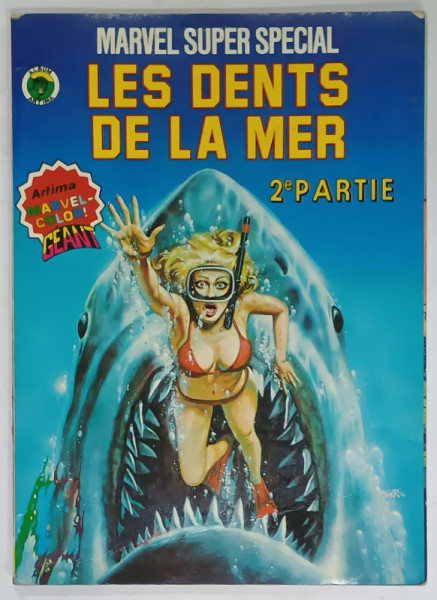 MARVEL SUPER SPECIAL , LES DENTS DE LA MER , 2 e PARTIE , 1978, BENZI DESENATE CU TEXT IN LIMBA FRANCEZA
